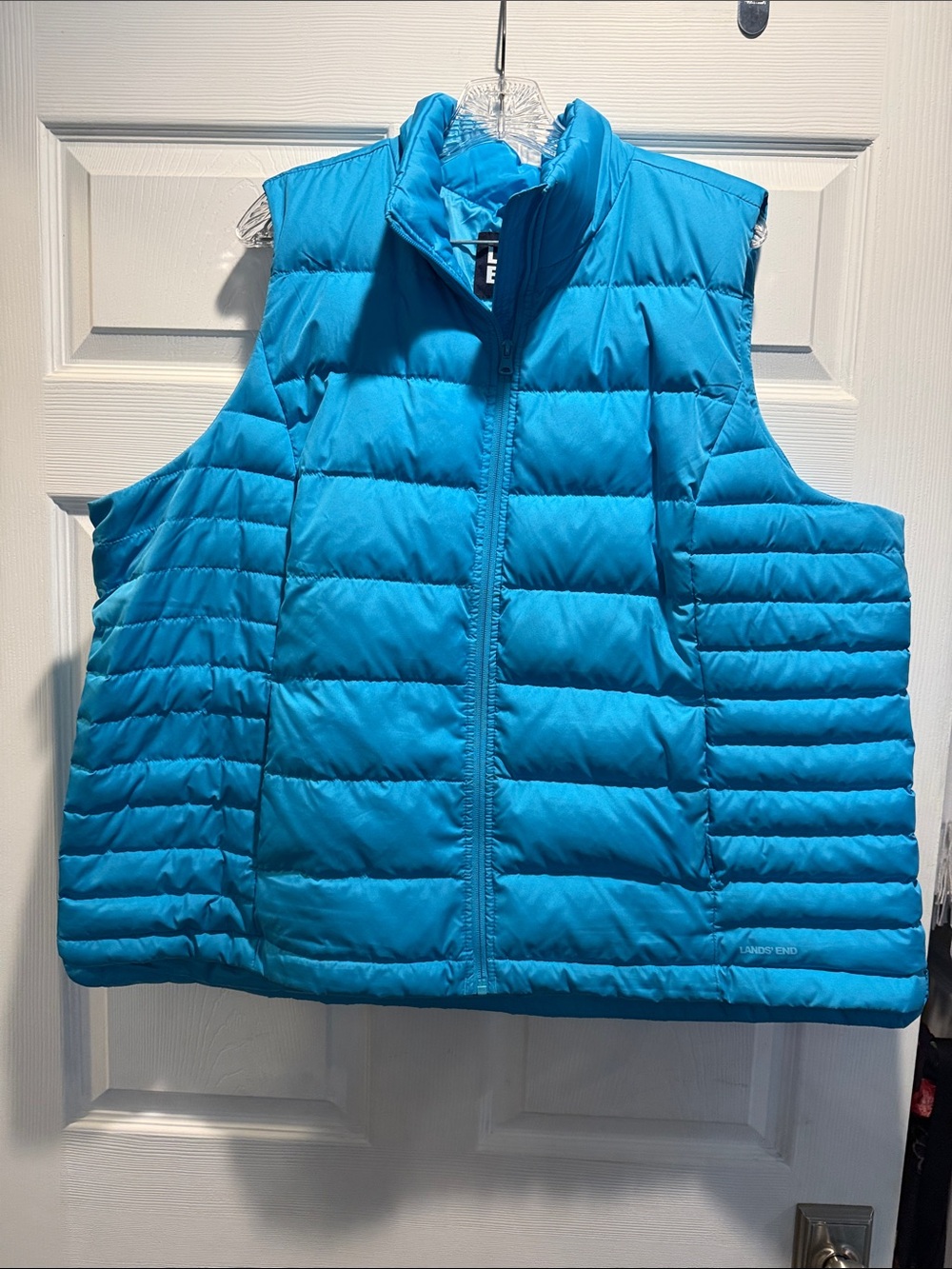 Lands' End Bright Teal Quilted Puffer Vest
